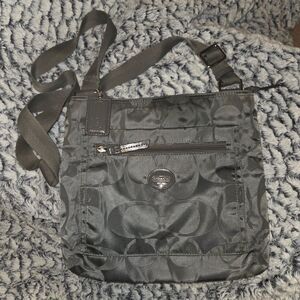 Coach Charcoal Signature Crossbody Bag